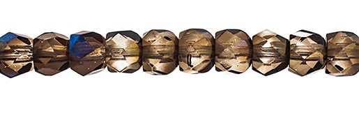 Czech Fire Polish Hill Bead 6mm