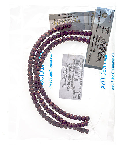 Czech Fire Polish Hill Bead 6mm