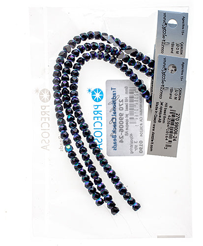 Czech Fire Polish Hill Bead 6mm