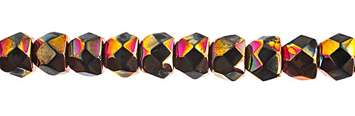 Czech Fire Polish Hill Bead 6mm