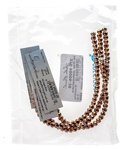 Czech Fire Polish Hill Bead 6mm