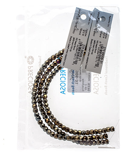 Czech Fire Polish Hill Bead 6mm