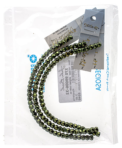 Czech Fire Polish Hill Bead 6mm