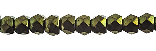 Czech Fire Polish Hill Bead 6mm