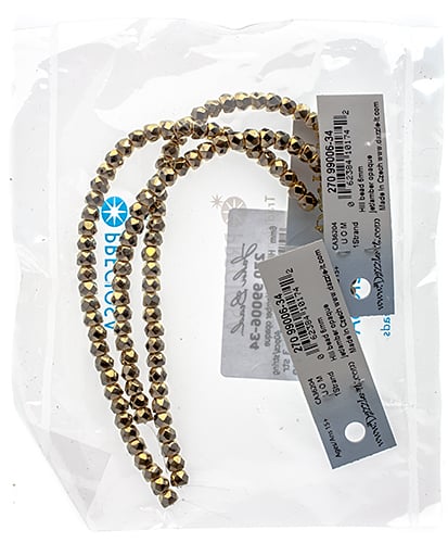 Czech Fire Polish Hill Bead 6mm