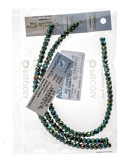 Czech Fire Polish Hill Bead 6mm