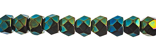 Czech Fire Polish Hill Bead 6mm