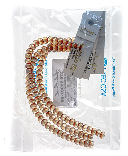 Czech Fire Polish Hill Bead 8mm