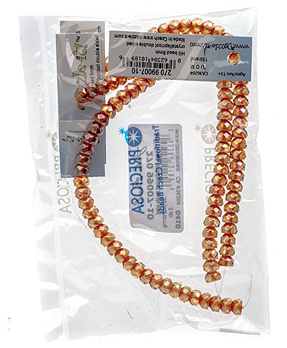 Czech Fire Polish Hill Bead 8mm