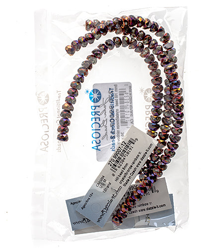 Czech Fire Polish Hill Bead 8mm