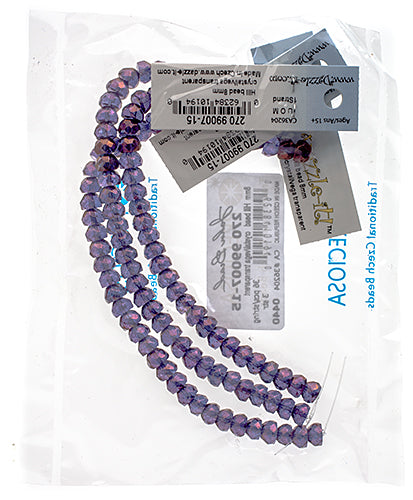 Czech Fire Polish Hill Bead 8mm