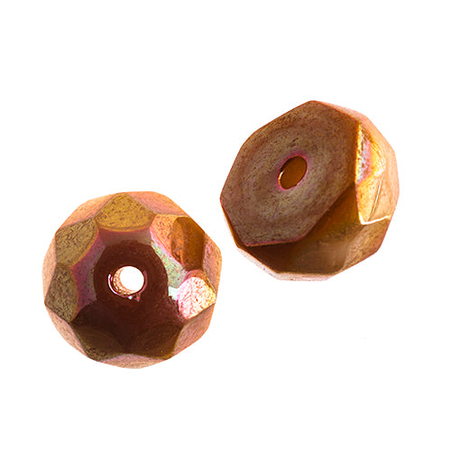 Czech Fire Polish Hill Bead 8mm