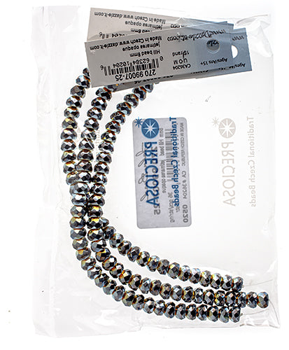 Czech Fire Polish Hill Bead 8mm