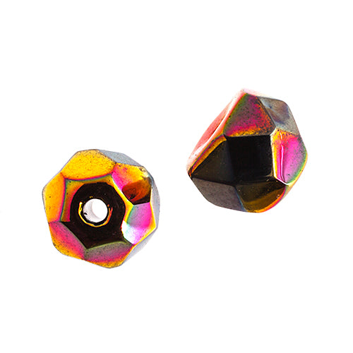 Czech Fire Polish Hill Bead 8mm