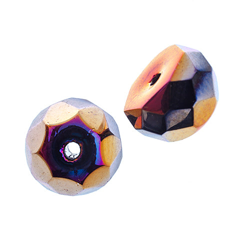 Czech Fire Polish Hill Bead 8mm