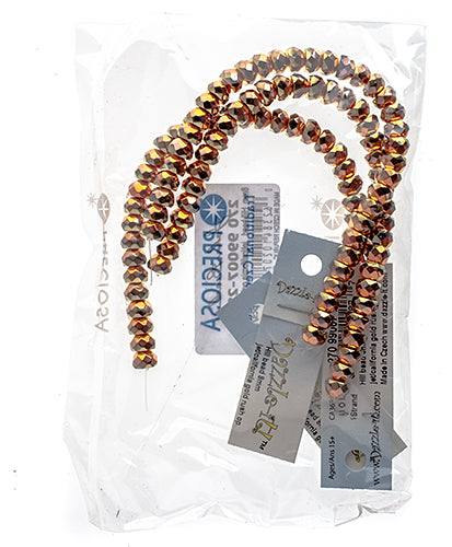 Czech Fire Polish Hill Bead 8mm