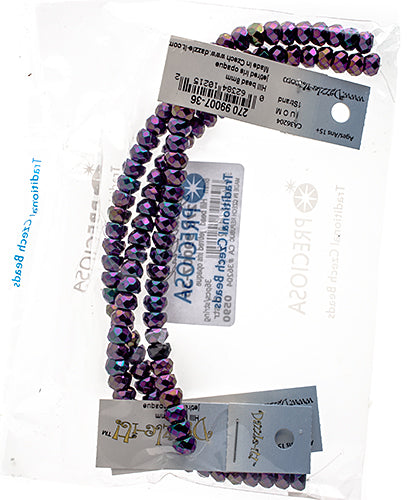 Czech Fire Polish Hill Bead 8mm