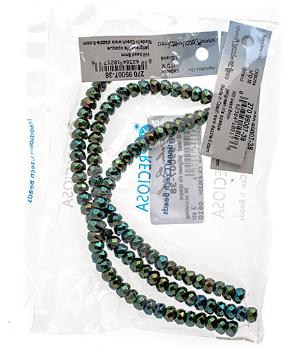 Czech Fire Polish Hill Bead 8mm