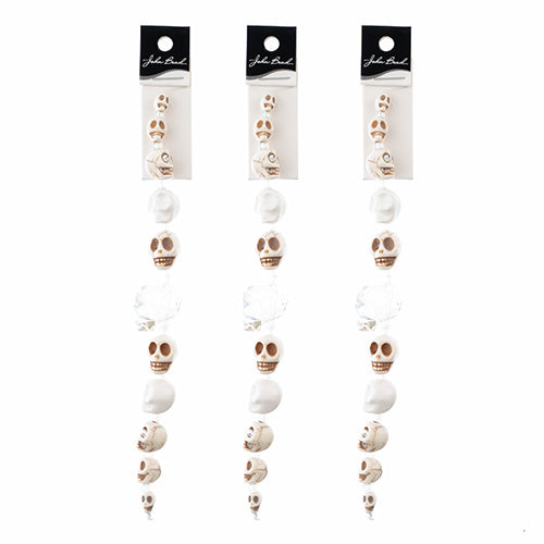 Assorted Skulls Bead Strand 6.5in 