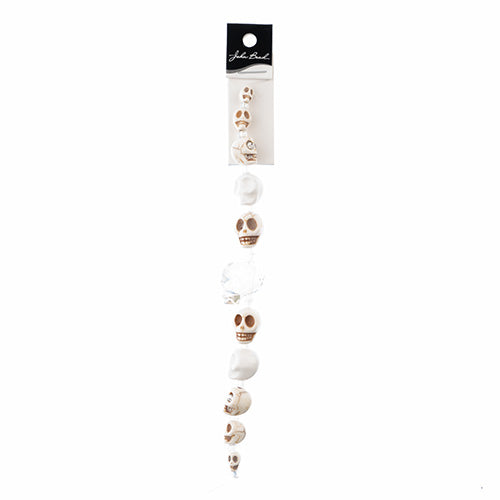 Assorted Skulls Bead Strand 6.5in 