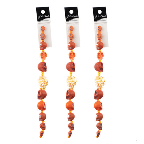 Assorted Skulls Bead Strand 6.5in 