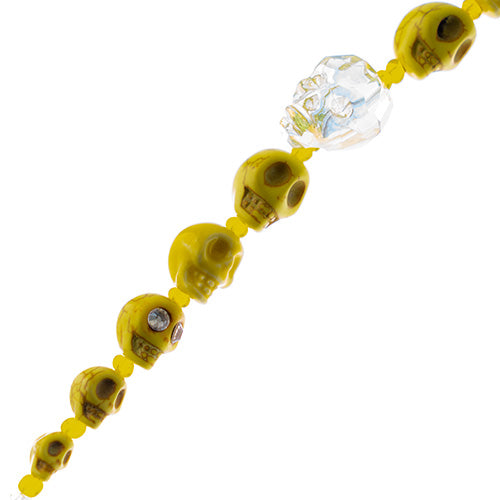 Assorted Skulls Bead Strand 6.5in