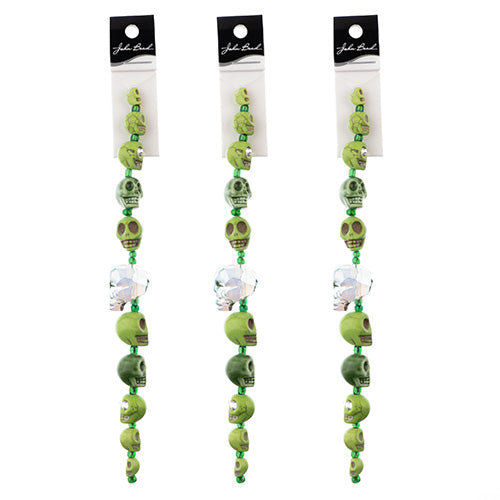Assorted Skulls Bead Strand 6.5in 