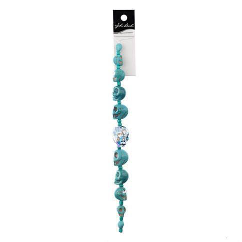 Assorted Skulls Bead Strand 6.5in 