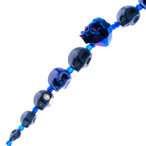 Assorted Skulls Bead Strand 6.5in
