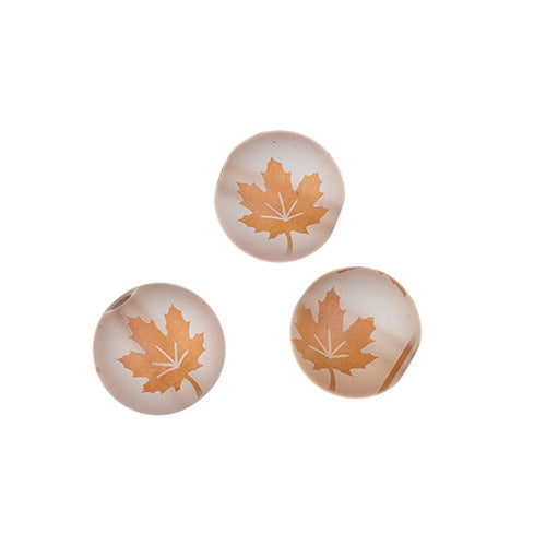 Glass Beads 7in Strand 10mm Round Matt Transparent