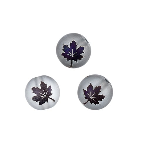 Glass Beads 7in Strand 10mm Round Matt Transparent