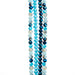 Crystal Lane DIY Designer 7in Four Bead Strands Glass Blue Mix Rondelle