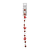 Crystal Lane DIY Designer Holiday 7in Bead Strand Glass Lampwork Red Mittens with Red and White
