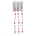 Crystal Lane DIY Designer Holiday 7in Bead Strand Crystal Glass White Snowflake with White and Red