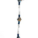 Crystal Lane DIY Designer Holiday 7in Bead Strand Crystal Glass Blue Snowflake w/White and Cobalt