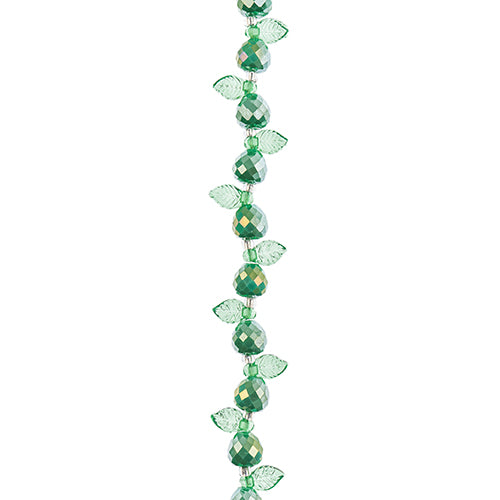 Crystal Lane DIY Flower 7in Bead Strand Pear & Leaf Mix - 14pcs