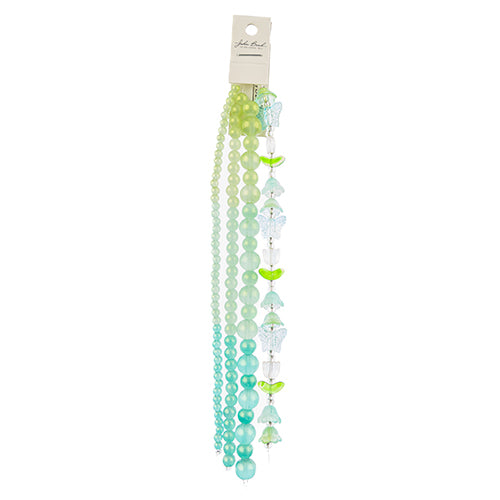 Crystal Lane DIY Flower 7in Bead Strand Ombre Mix