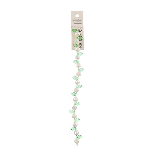 Crystal Lane DIY Flower 7in Bead Strand Pear & Leaf Mix - 14pcs