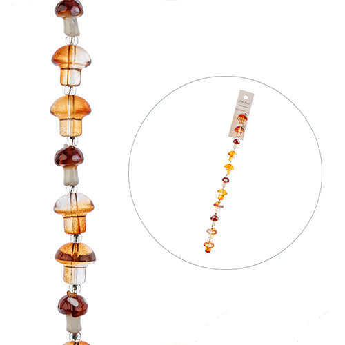 Crystal Lane DIY Flower 7in Bead Strand Mushroom Mix