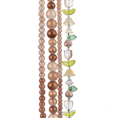 Crystal Lane DIY Flower 7in Bead Strand Ombre Mix