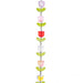 Crystal Lane DIY Flower 7in Bead Strand Tulip 14x16mm 9pcs