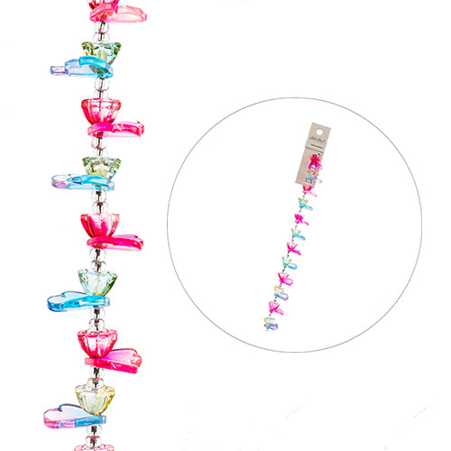 Crystal Lane DIY Flower 7in Bead Strand Leaf/Lotus Mix