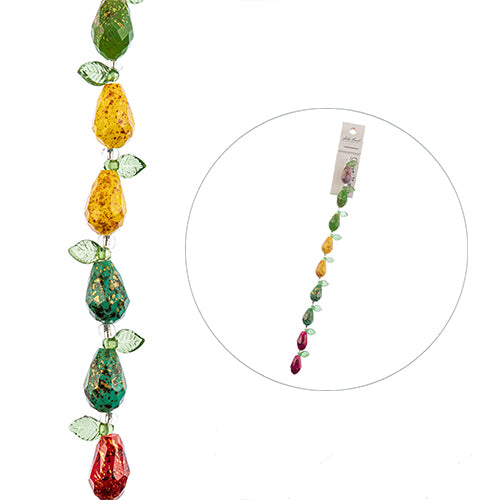 Crystal Lane DIY Flower 7in Bead Strand Faceted Teardrop Mix 8x12mm 10pcs