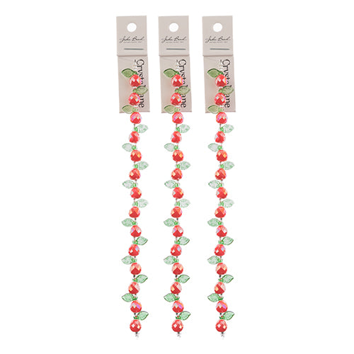 Crystal Lane DIY Flower 7in Bead Strand Pear & Leaf Mix - 14pcs