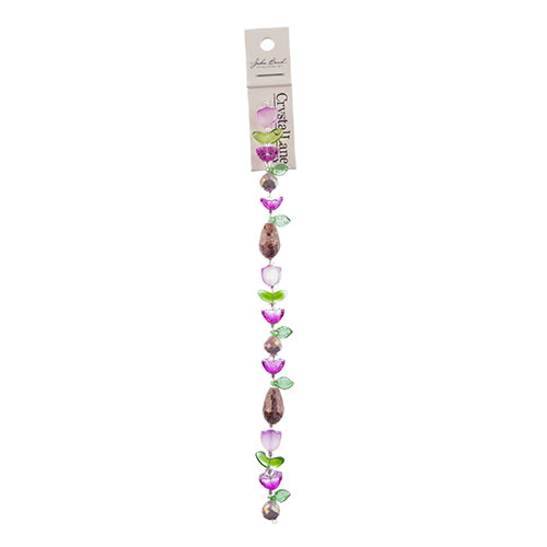 Crystal Lane DIY Flower 7in Bead Strand Tulip/Lotus Mix 14x16mm,10mm