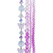 Crystal Lane DIY Flower 7in Bead Strand Flower/Faceted Rondelle Ombre Mix