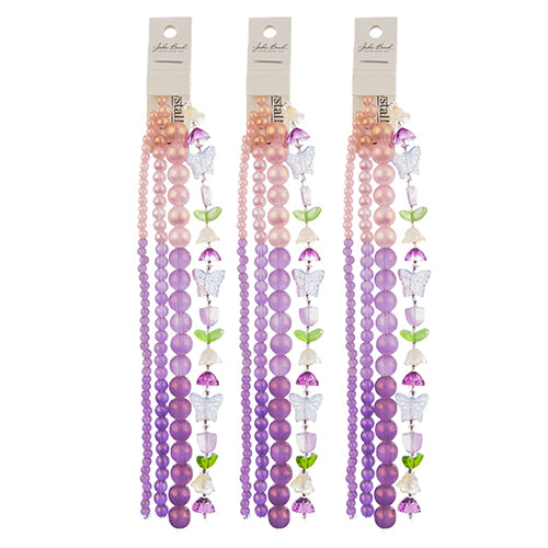 Crystal Lane DIY Flower 7in Bead Strand Ombre Mix