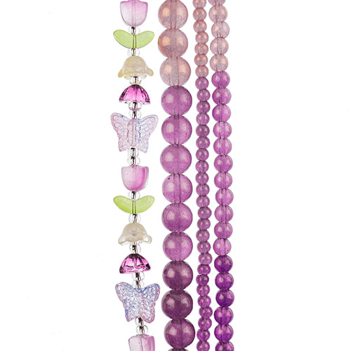 Crystal Lane DIY Flower 7in Bead Strand Ombre Mix