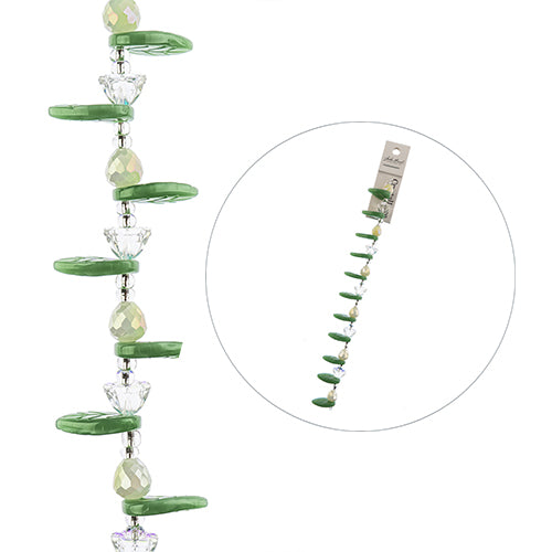 Crystal Lane DIY Flower 7in Bead Strand Leaf/Lotus/Pear Mix