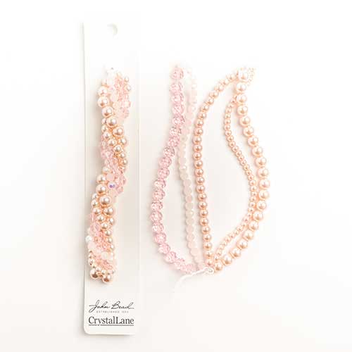 Crystal Lane Twisted Bead Strands Mix - Camellia